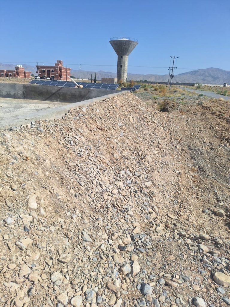 Water storage tank/pond at University of Loralai