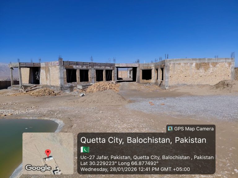 Construction of Govt Boys Degree, College, Nohsar, Quetta