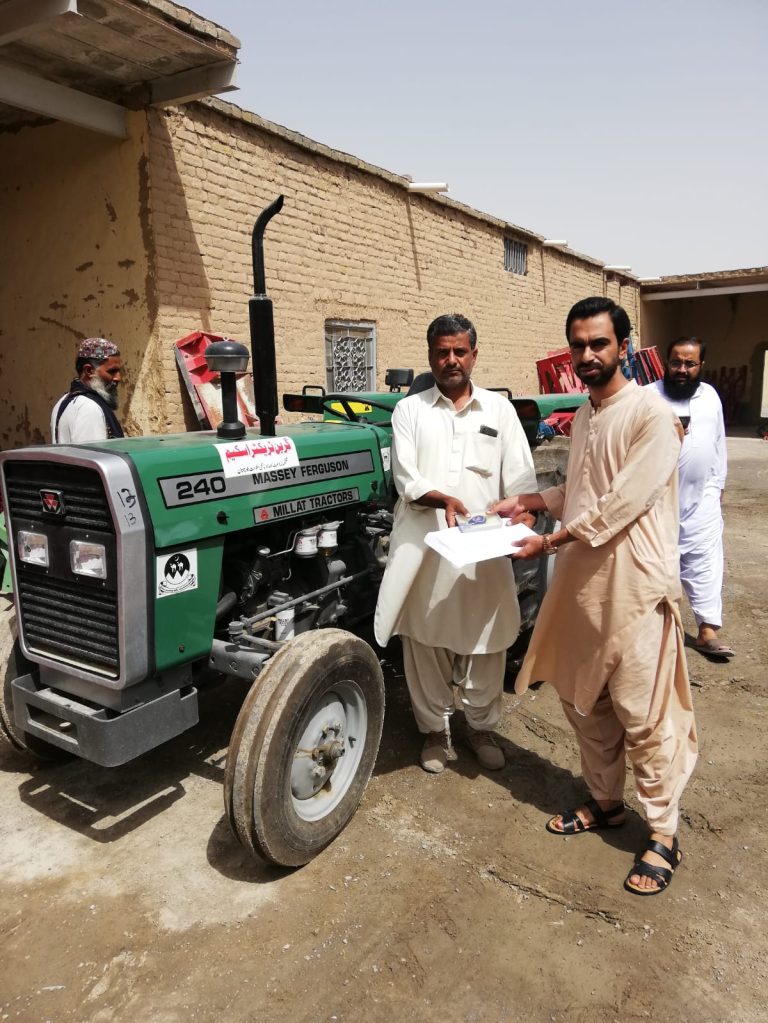 Distribution of Green Tractor Scheme by the Agriculture Engineering Department in district Mastung